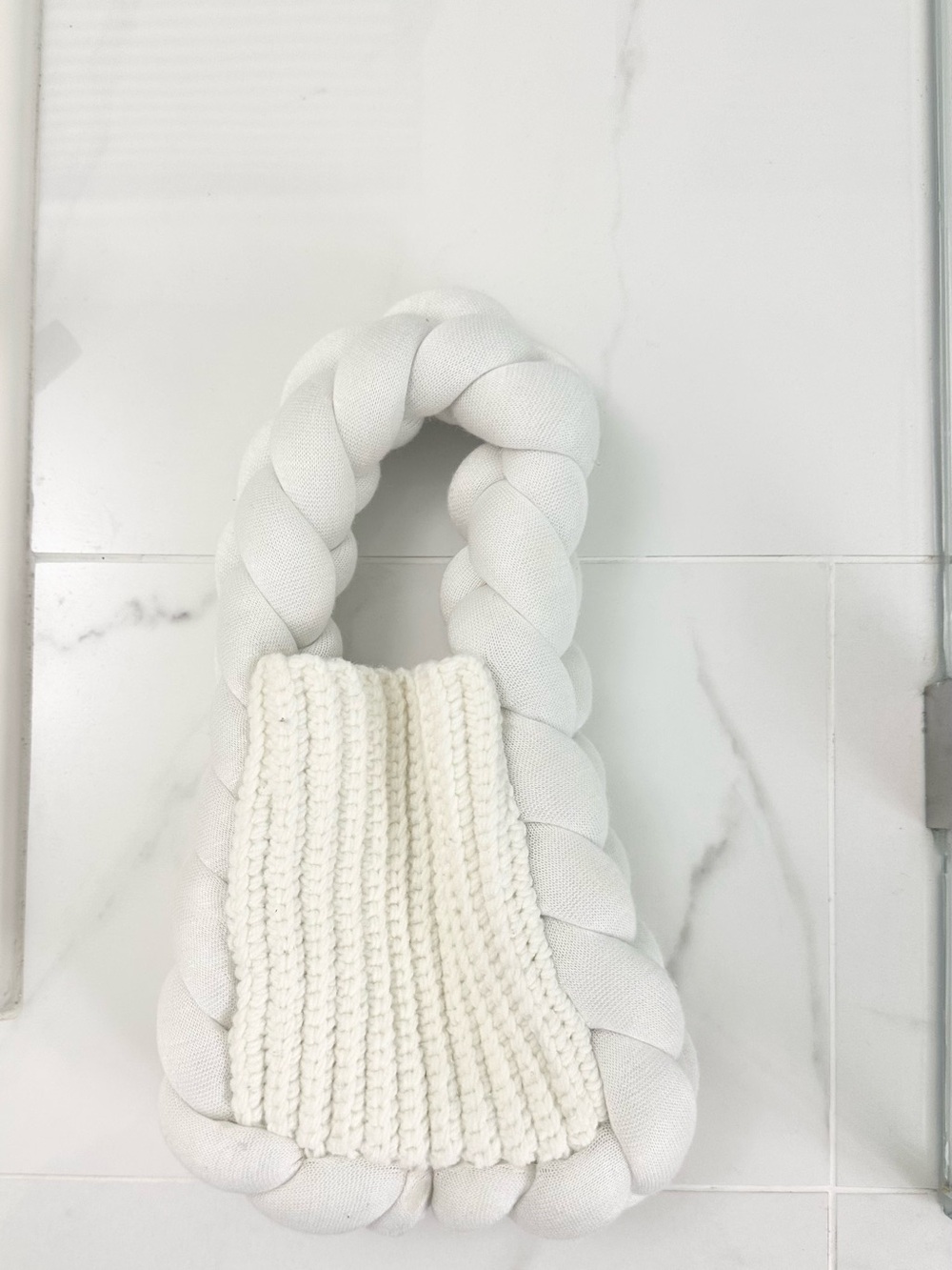 White Braided Knit Mini Bag - Unbranded